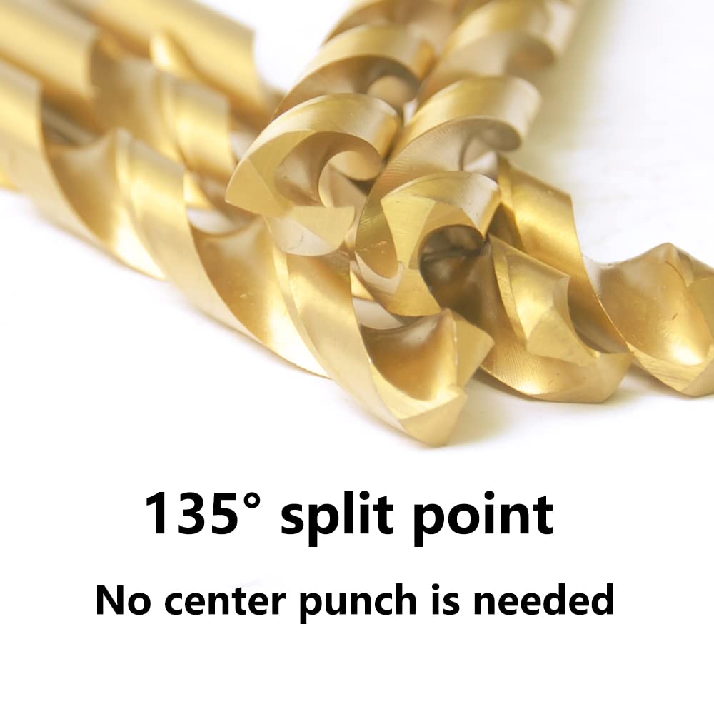 10-Piece Titanium Drill Bit Set - 3/16