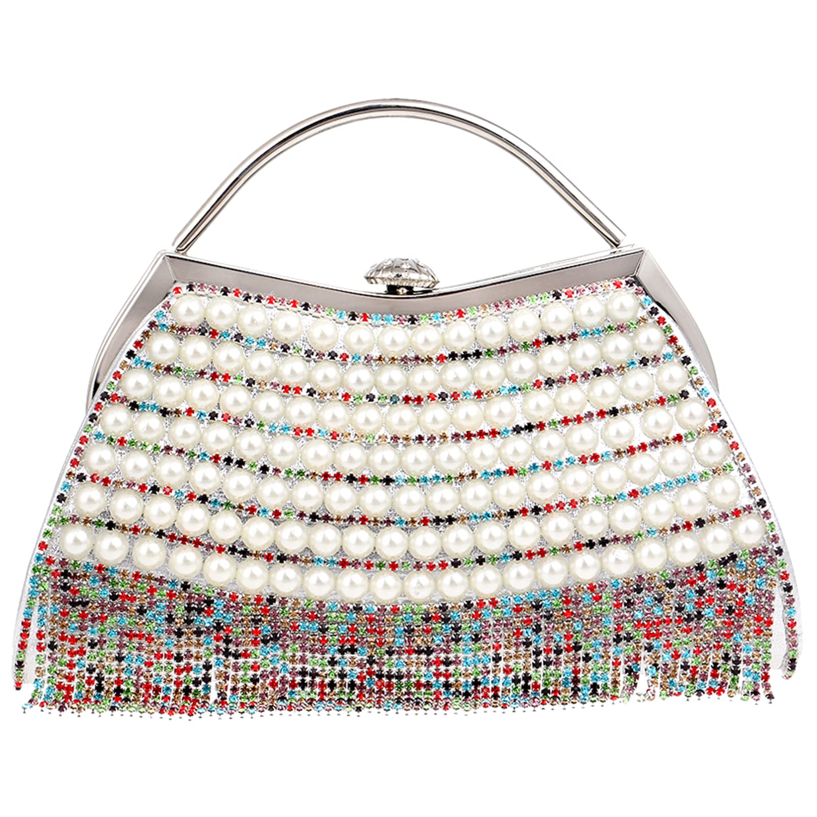 Sparkling Rhinestone Tassel Evening Bag for Women - Elegant Beaded Clutch Purse for Wedding, Bridal Party, Prom & Special Occasions