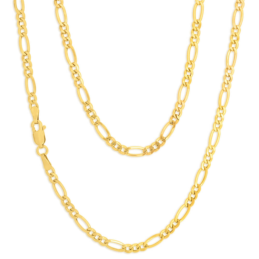 9ct Yellow Gold Figaro Chain for Men & Women - Elegant & Durable Jewelry for Everyday Wear, Gifts & Special Occasions