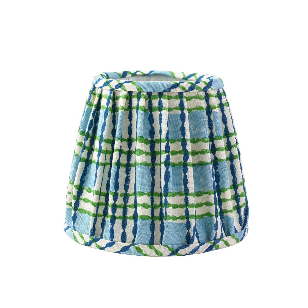Pleated Trellis Grass Sky Small Lampshade - Modern Home Decor for Living Room, Bedroom & Office Lighting