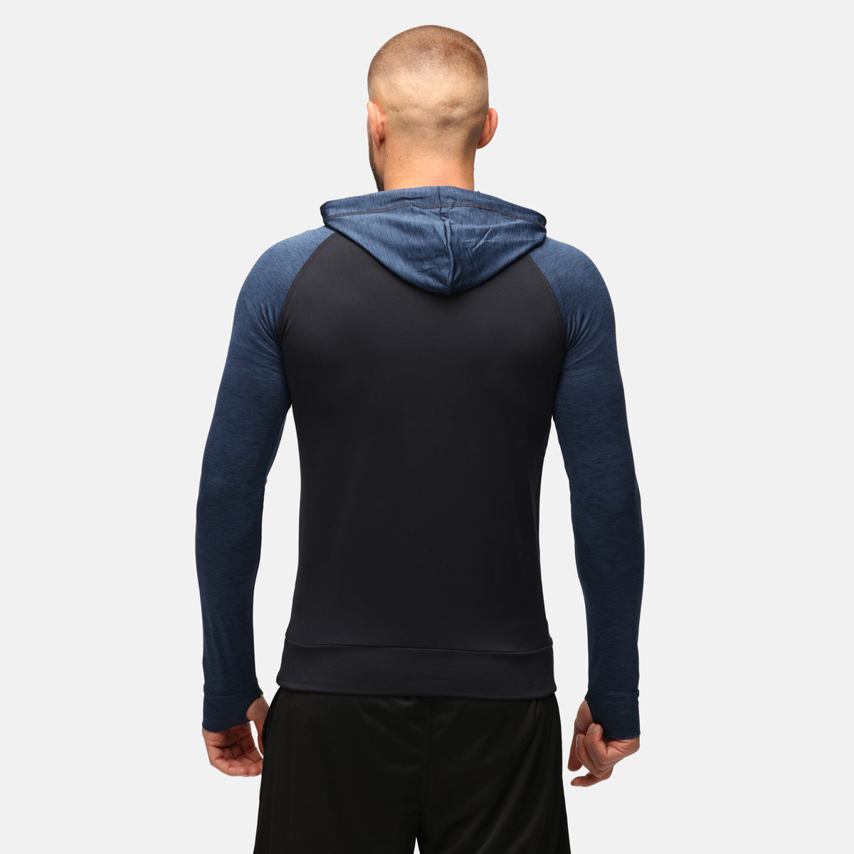 TKB Men's Navy Melange Zip-Up Hoodie - Comfortable & Stylish Casual Wear for Everyday Outfits and Outdoor Activities