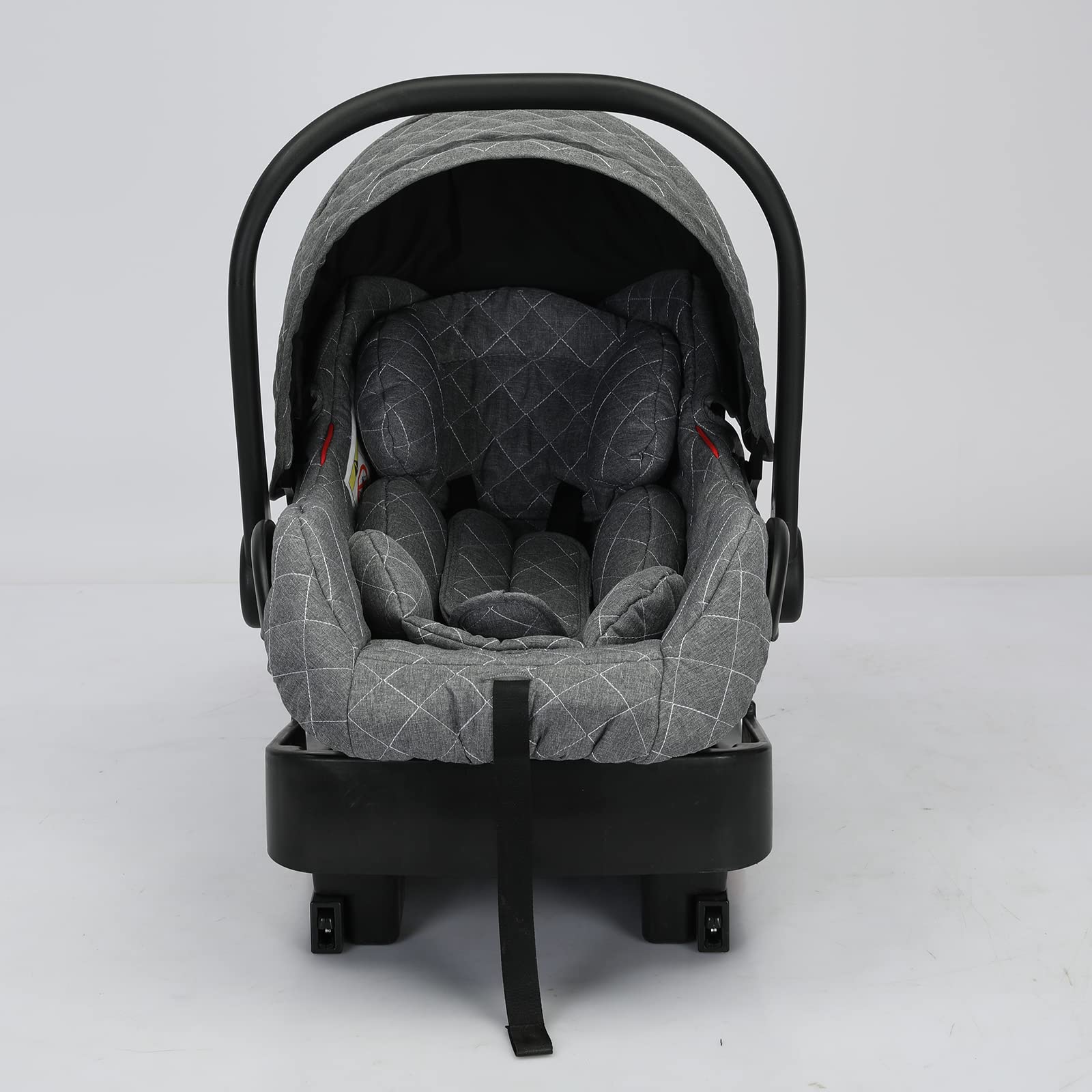 3 in 1 Baby Travel System - Reversible Stroller with Foldable Design & Luxury Pram for Newborn to Toddler | Lightweight, Portable & Includes Car Seat Base (Grey) | Perfect for Shopping, Travel & Daily Walks