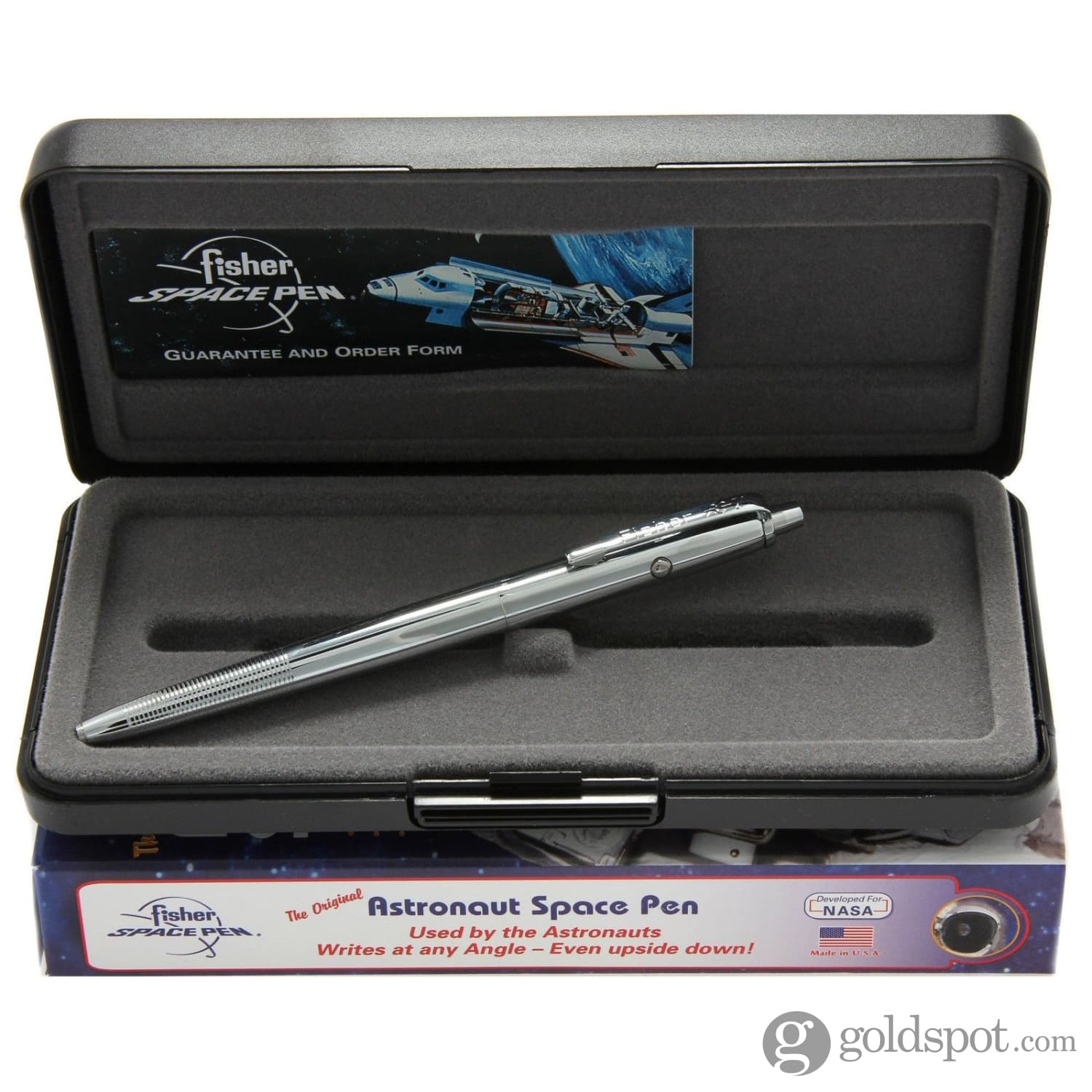 Fisher Space Pen Astronaut Original Chrome Ballpoint Pen - Perfect for Writing in Zero Gravity, Outdoor Adventures & Everyday Use