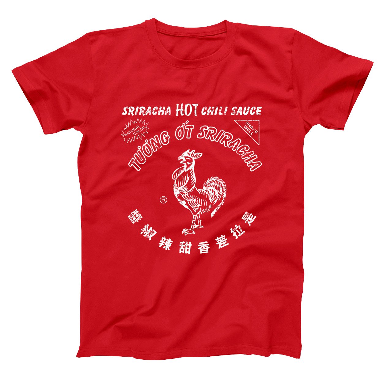 Spicy Sriracha Hot Chili Sauce Graphic T-Shirt for Men & Women - Perfect for Casual Wear, Gifts & Hot Sauce Lovers