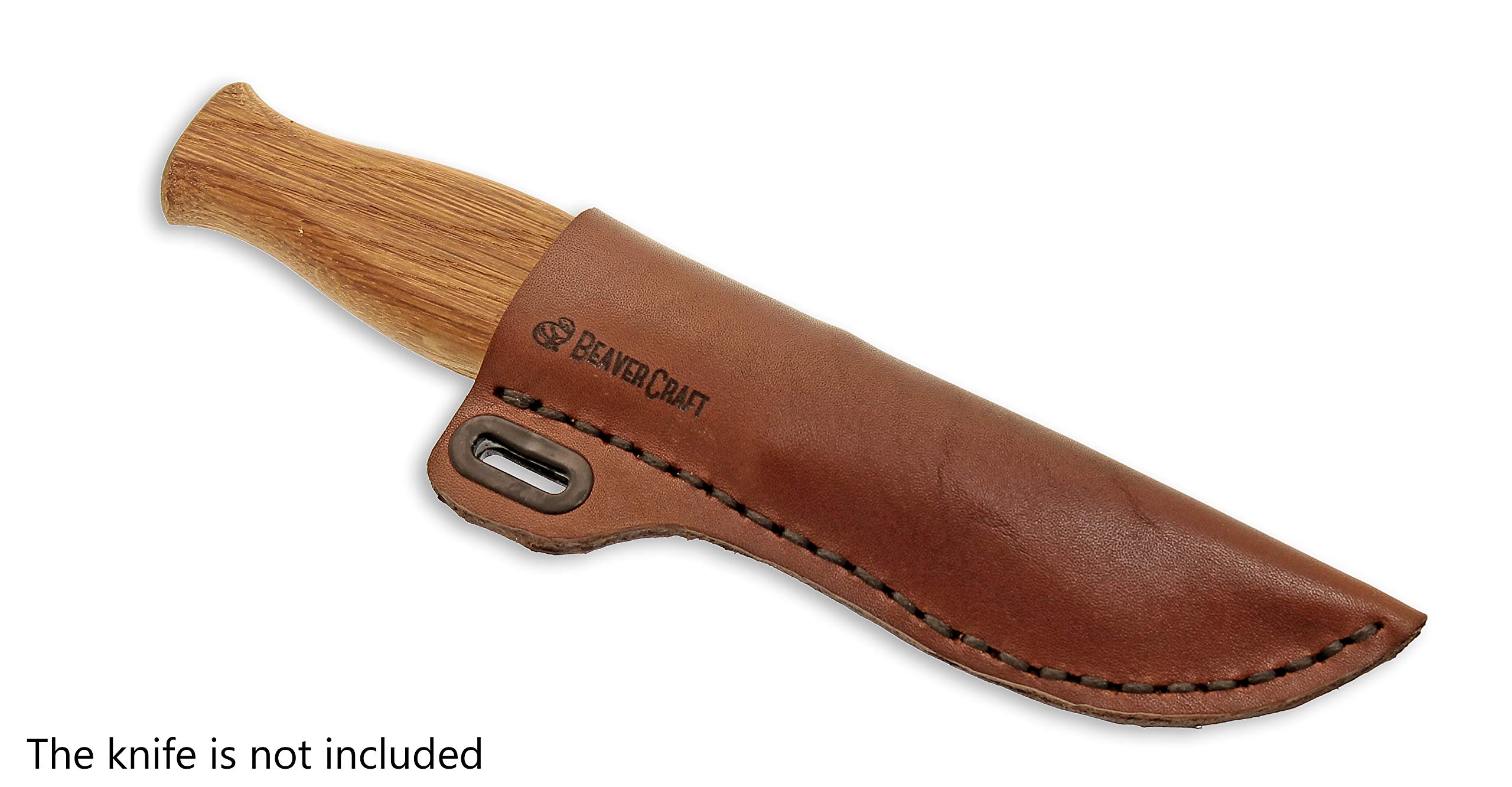 BeaverCraft SH1 Genuine Leather Sheath for Fixed Blade Knives - 6