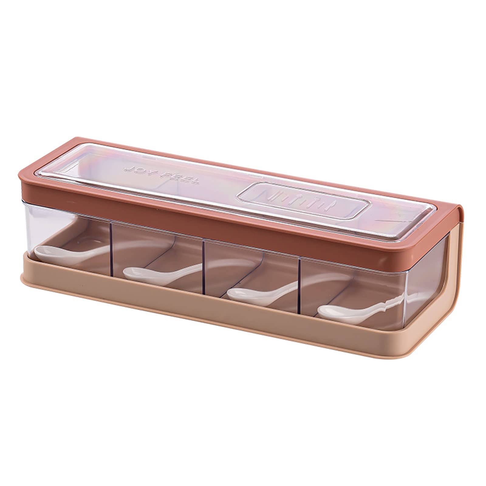Premium 6-Piece Seasoning Box Set - Airtight Spice Containers for Sugar, Salt, Pepper & Kitchen Spices | Perfect for Home Cooking, Baking & Restaurant Use