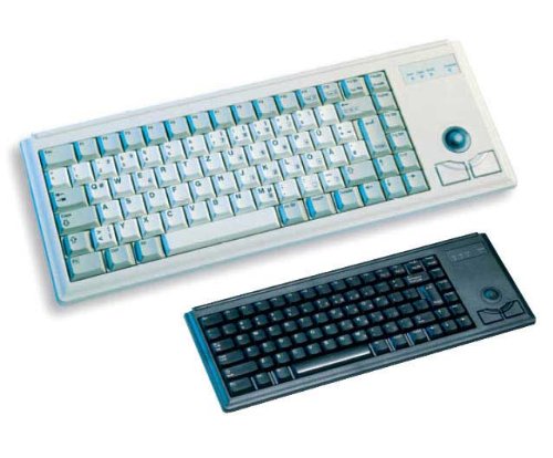 Cherry G84-4420LUBEU-2 Ultra Slim USB Keyboard - 15 Inch Compact Design with 83 Keys for Office & Gaming | Ergonomic Wired Keyboard for PC, Laptop, and Workstation