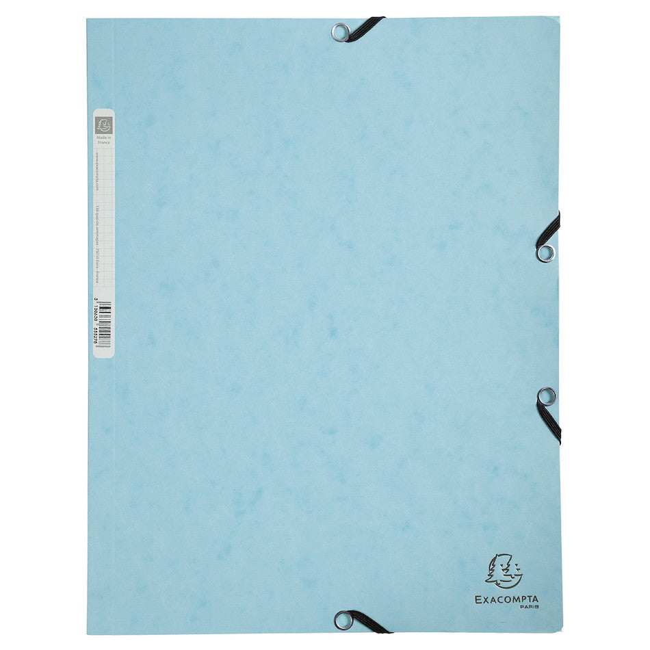 Exacompta Aquarel A4 3-Flap Folder - Blue Waterproof Document Organizer for Office, School & Travel | Perfect for Files, Reports & Important Papers