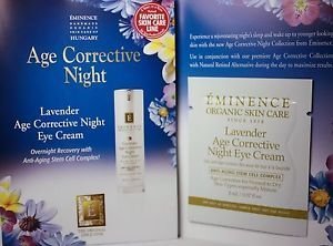 Lavender Anti-Aging Night Eye Cream - Travel Size Sample Set of 6 | Dark Circle Treatment & Wrinkle Reduction | Perfect for Overnight Skincare Routine & Travel Essentials