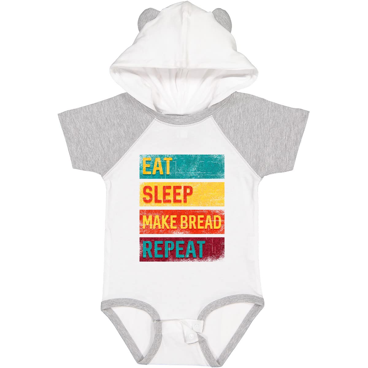 Eat Sleep Make Bread Baby Bodysuit - Cute Baking & Bread Making Outfit for Infants | Perfect for Baker Families & Kitchen-Themed Photoshoots