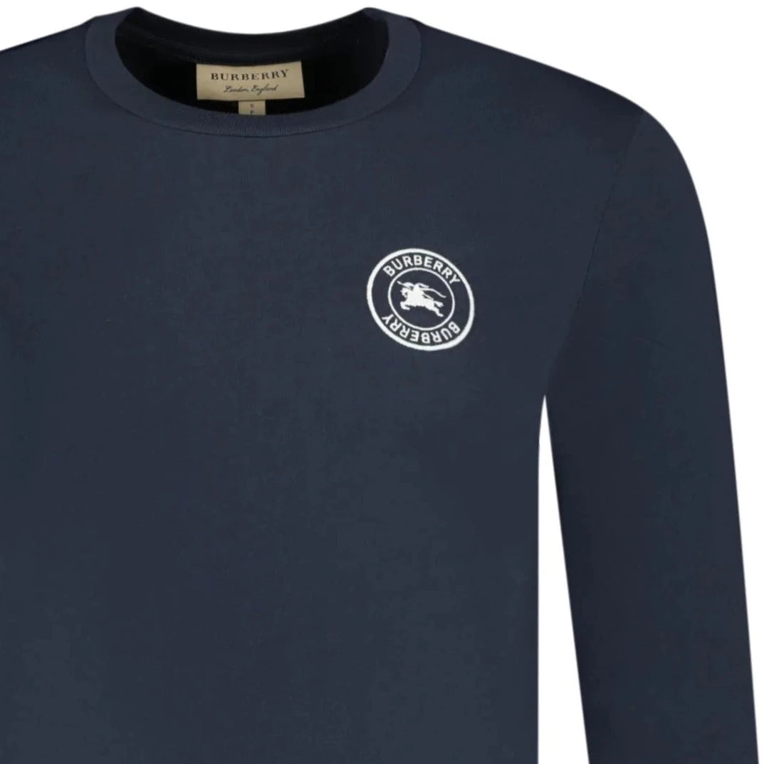 Burberry Logo Long Sleeve T-Shirt for Men | Classic Cotton Crewneck Tee | Perfect for Casual Wear, Office & Date Nights