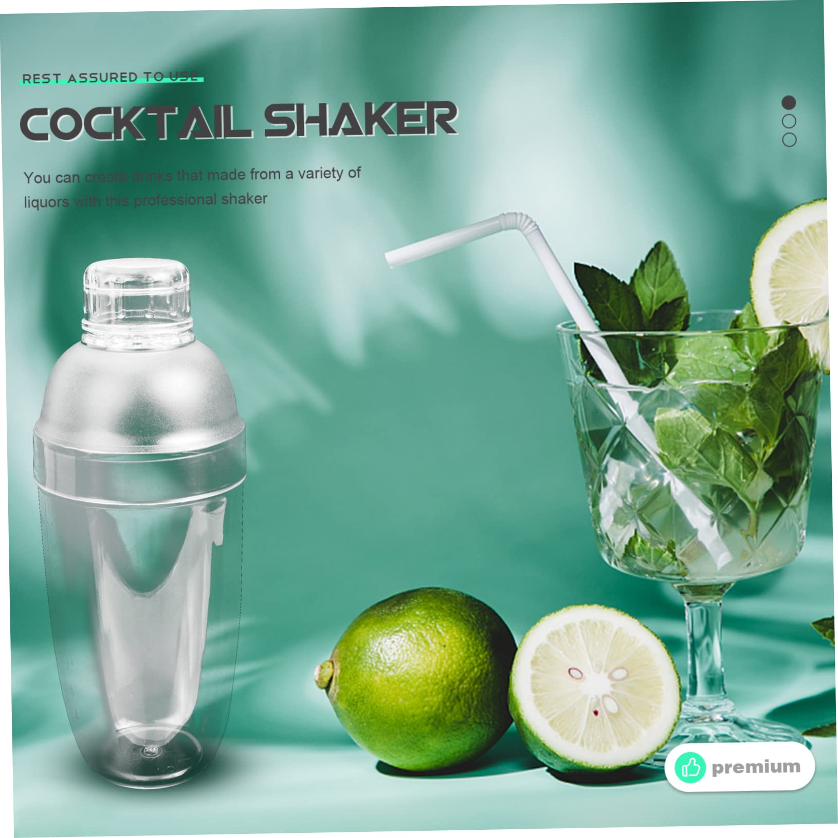 Premium 700ml Plastic Cocktail Shaker Set - Durable, Easy-Clean Bar Tool for Milk Tea, Cocktails & Smoothies | Perfect for Home Bars, Parties & Professional Mixologists