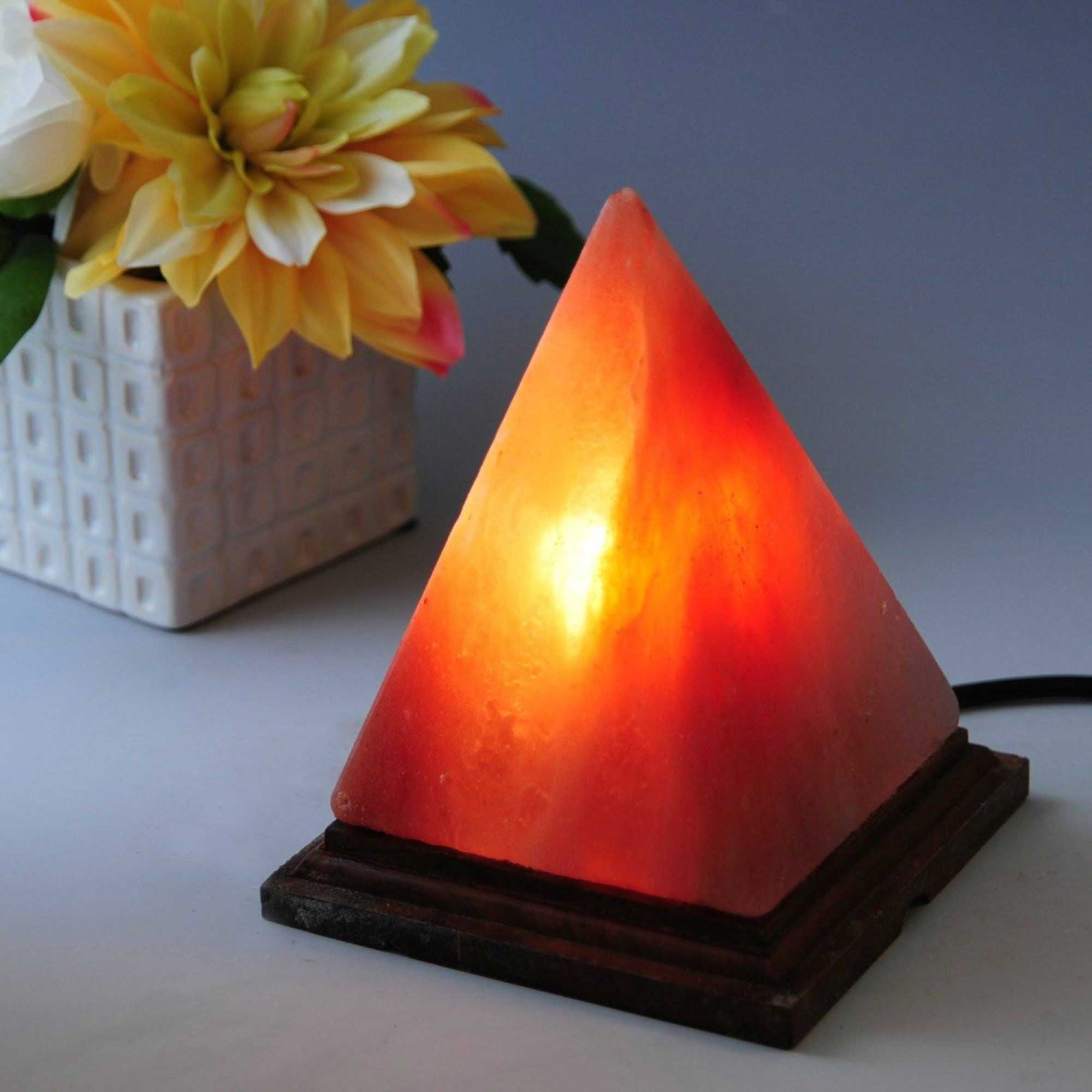12V 12W Himalayan Pink Salt Lamp - Hand Carved Natural Rock Crystal Night Light with On/Off Switch for Home Decor, Meditation, Yoga & Relaxation