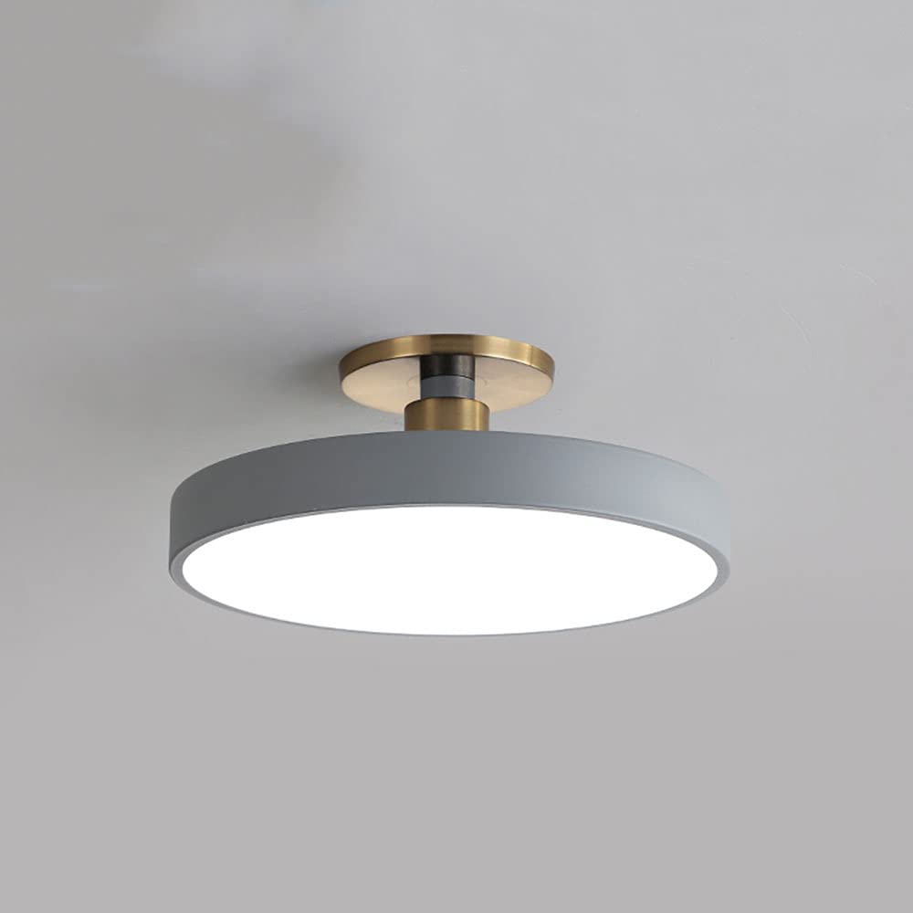Nordic LED Ceiling Light - Modern Round Flush Mount Fixture with Remote Control, Ultra-Thin Design for Bedroom, Living Room, Kitchen & Office Lighting | Energy Efficient & Dimmable
