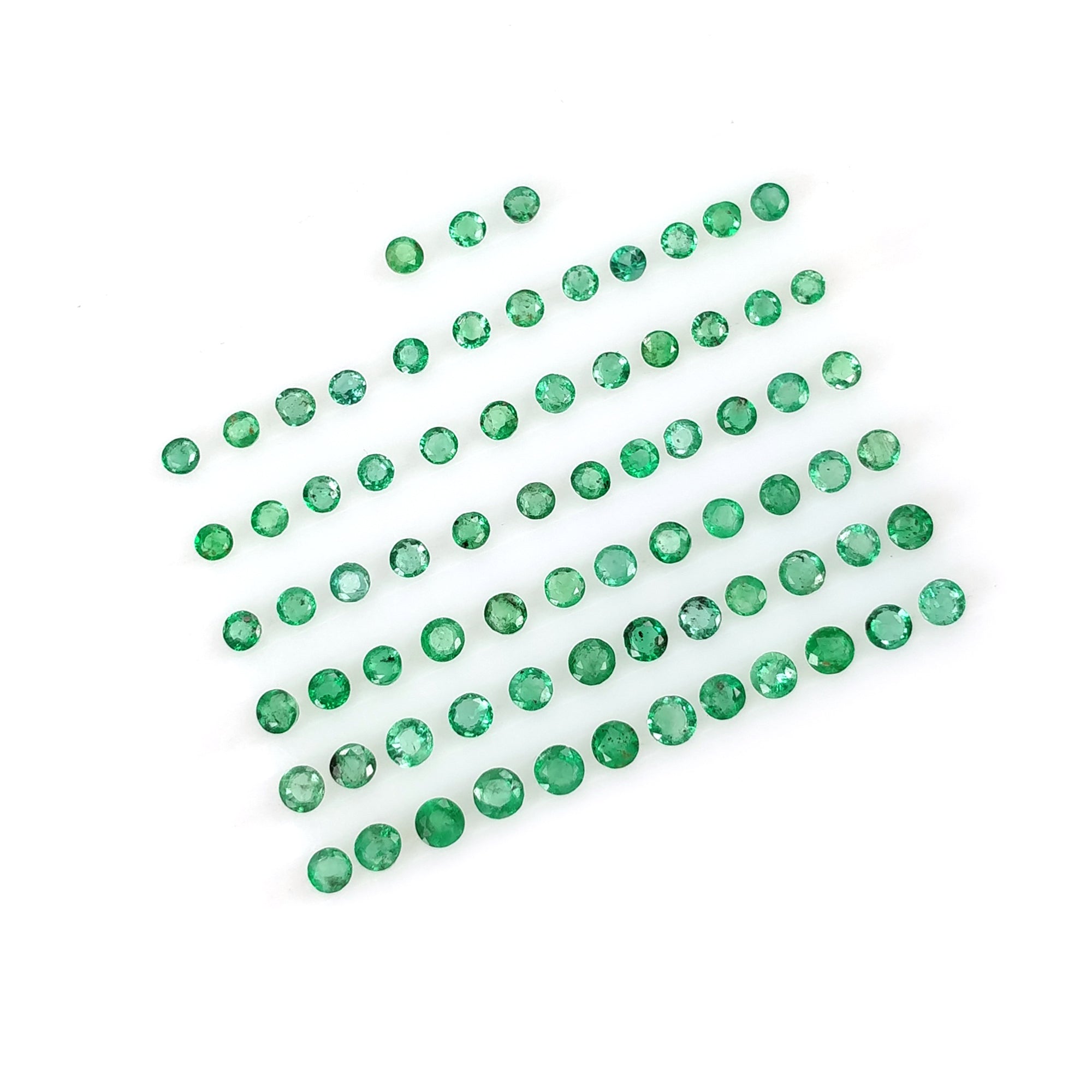 Natural Untreated Green Emerald Gemstone - 5.00cts Round Cut (2mm-3mm) | Emerald Jewelry Making, Engagement Rings & Fine Jewelry Design