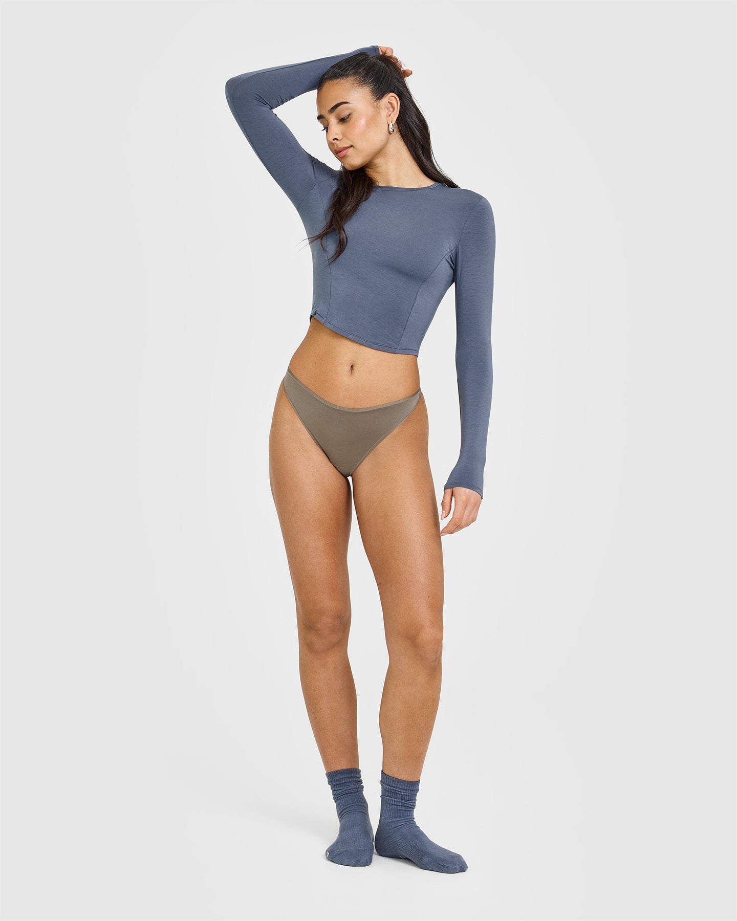 Moss Brown Silhouette Thong - Seamless Underwear for Women | Comfortable & Sexy Panties for Everyday Wear or Special Occasions
