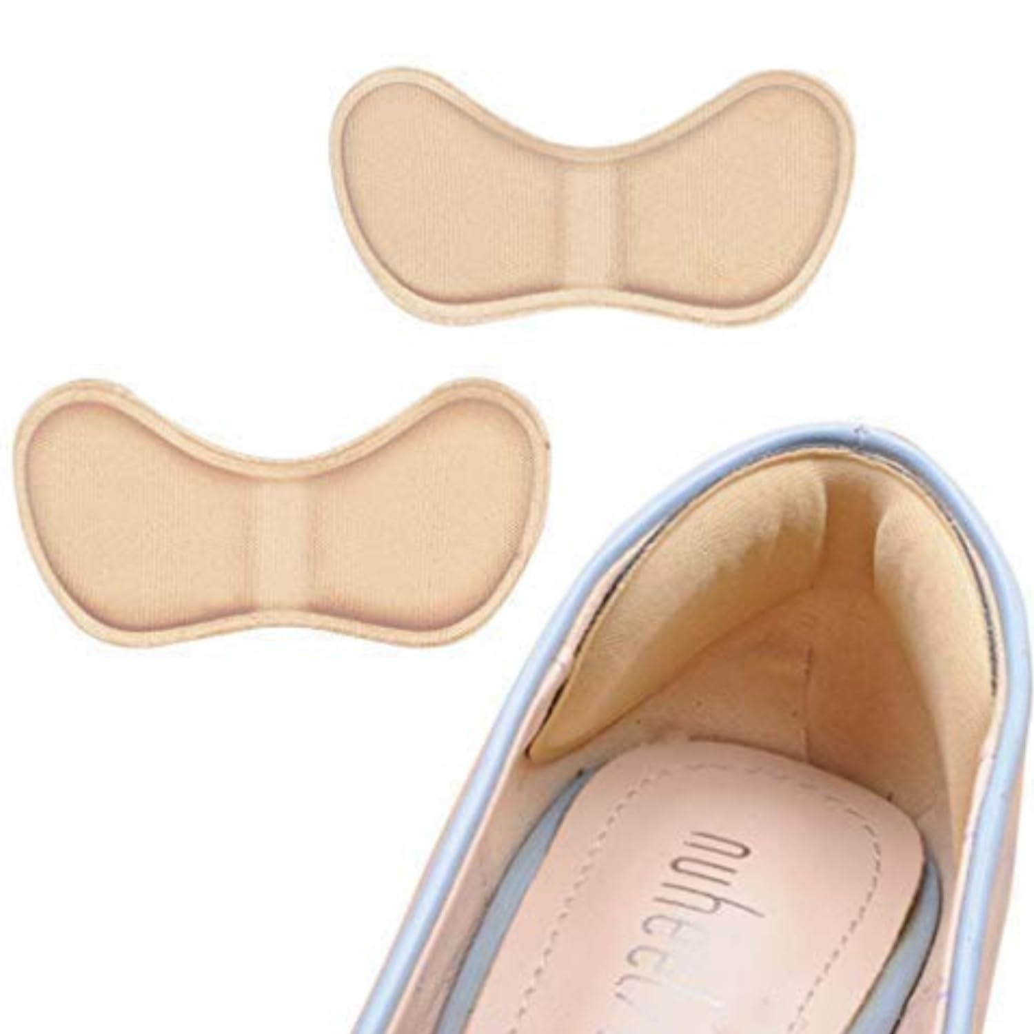 Navya Export Silicone Half Heel Protector Socks - Moisturizing Foot Care Socks with Heel Cushion Inserts & Shoe Bite Tape Combo - Perfect for Cracked Heels, Dry Feet & Comfortable Walking (Heel Liner)