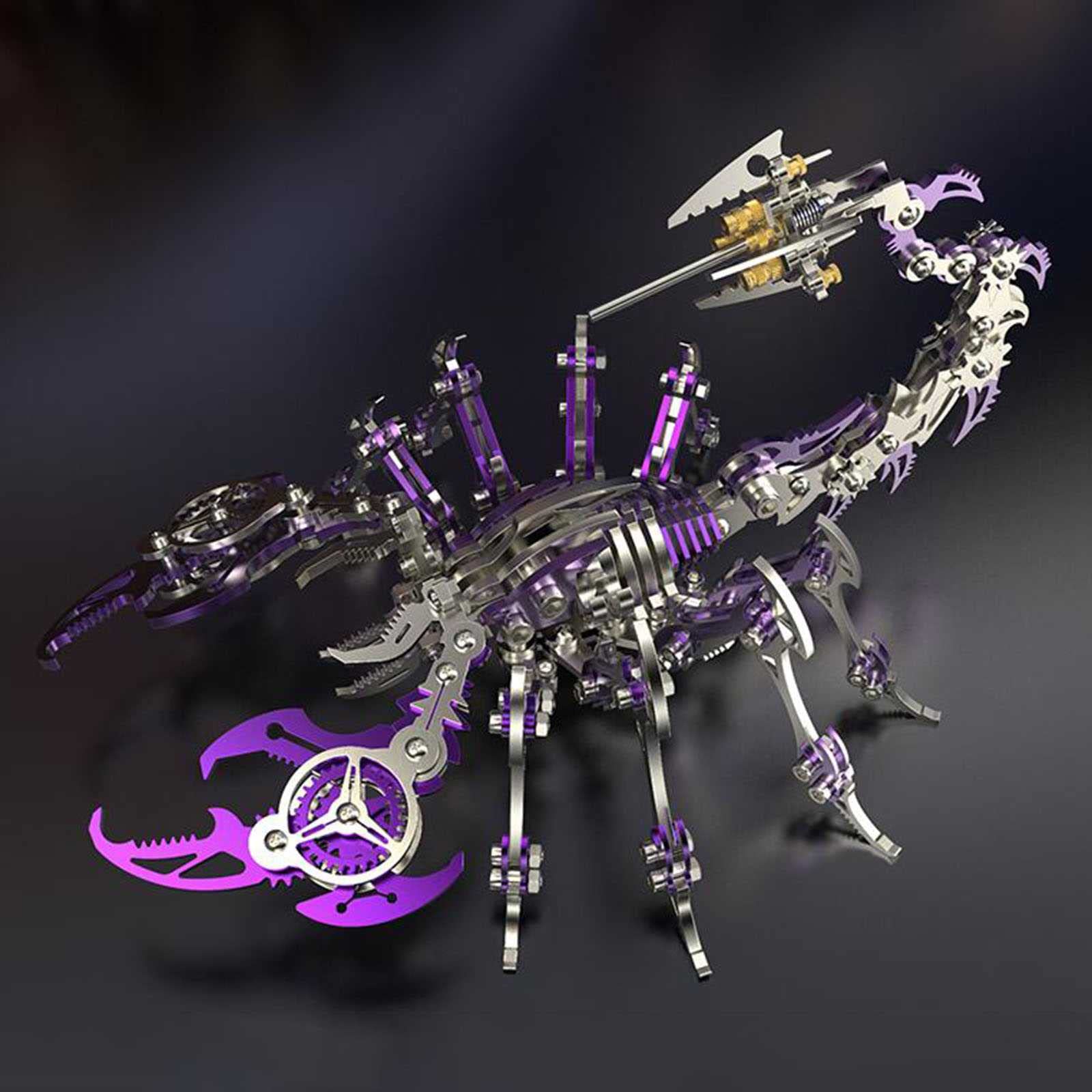 Yiuhhad 3D Metal Diorama Figure - Mechanical Punk Style Animal Theme Action Figure Collectible Toy, Fashionable & Realistic Metal Ornament for Home Decor, Office Display, and Gift Giving