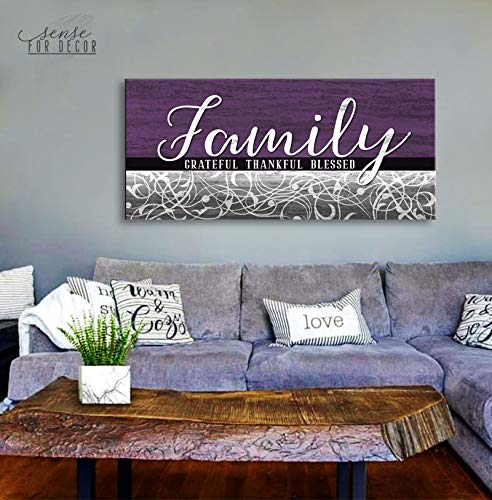 Farmhouse Family Wall Art - Large Canvas Decor for Living Room & Home