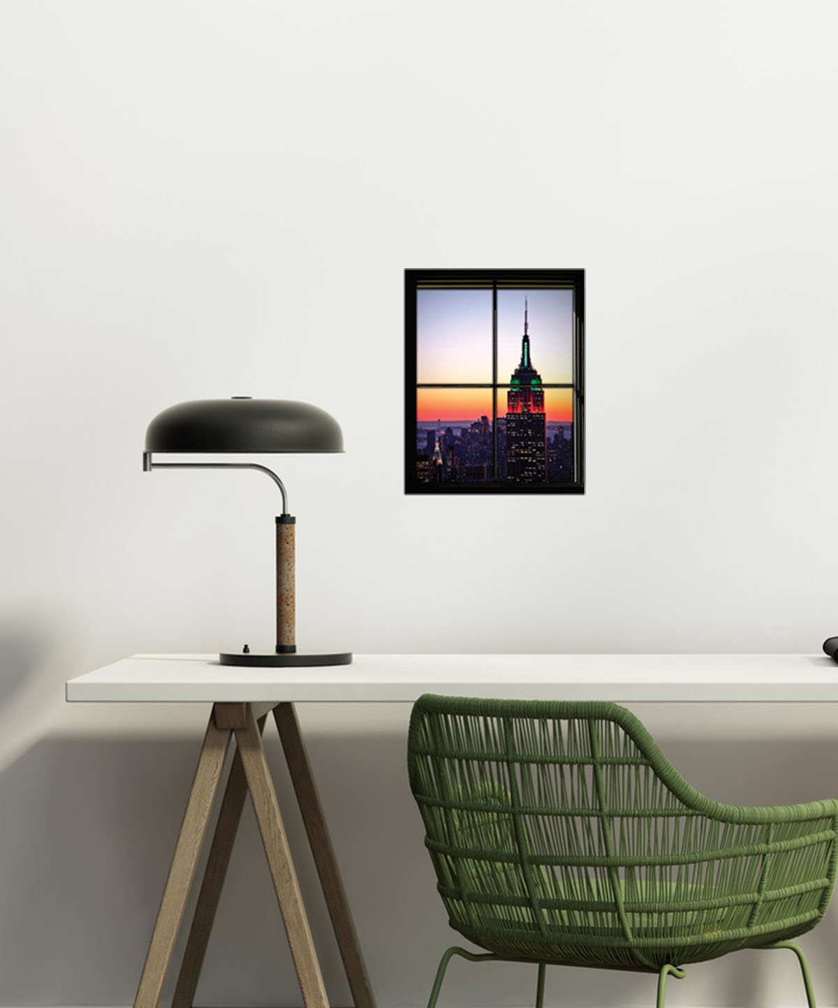 Peel & Stick Wall Decals - New York City Night Skyline Window View Stickers (9x12 Inches) - Perfect for Home Decor, Office & Dorm Room Wall Art