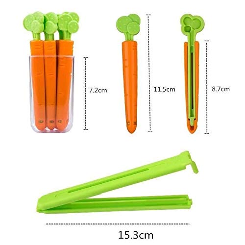 Arinda 5/10/20Pcs Carrot-Shaped Food Bag Sealing Clips - Fresh-Keeping Kitchen Clamps for Snacks, Chips & Produce Storage - Perfect for Pantry Organization & Food Preservation