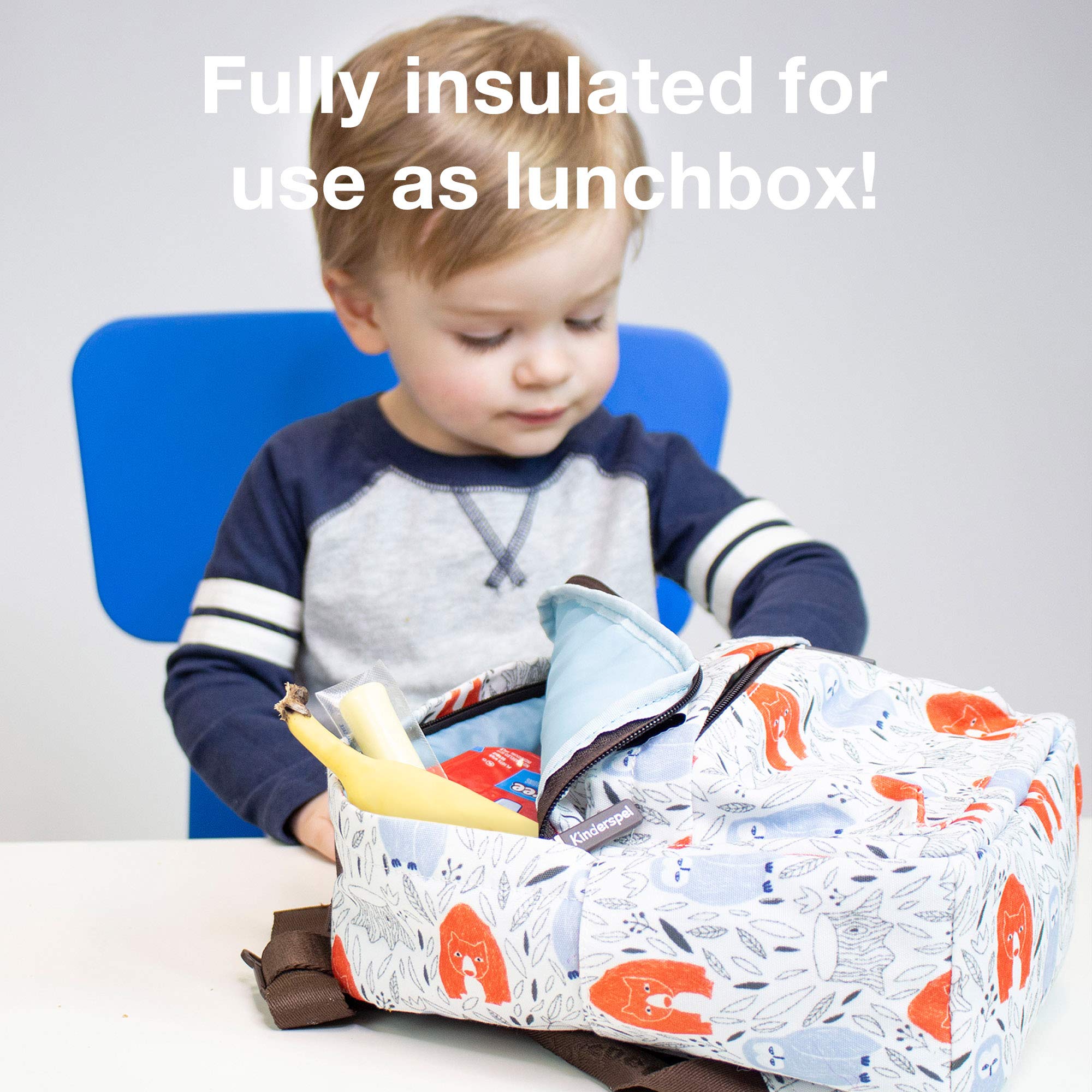 **Insulated Toddler Lunch Bag with Chest Harness & Safety Leash - Compact, Water-Resistant Backpack for Kids - Non-Slip EZ Wear Design - Perfect for Daycare, Travel & Outdoor Adventures**