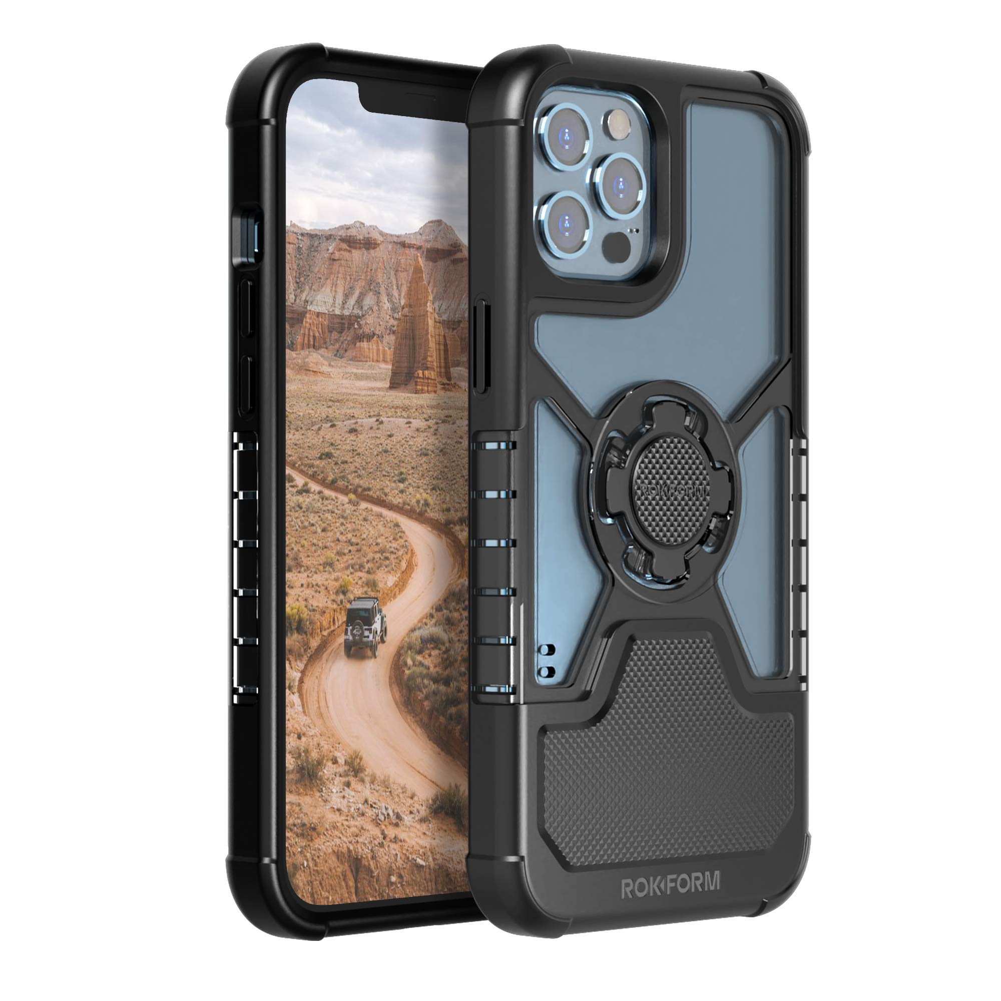 ROKFORM iPhone 12 Pro Max Magnetic Protective Case with Twist Lock - Slim Shockproof Crystal Clear Case for Apple Smartphone, Perfect for Outdoor Adventures and Daily Use