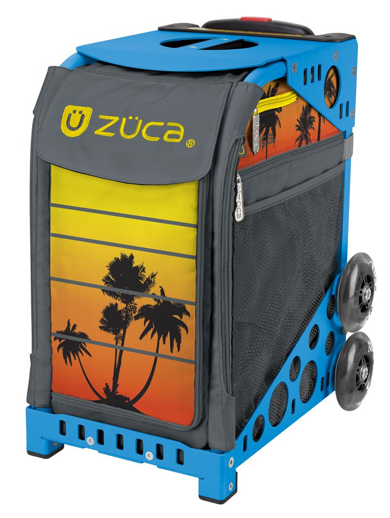 ZUCA Sport Bag - Tropical Sunset Design with Blue Frame | Durable Gym & Travel Duffel for Yoga, Fitness & Sports | Perfect for Workouts, Beach Trips & Weekend Getaways