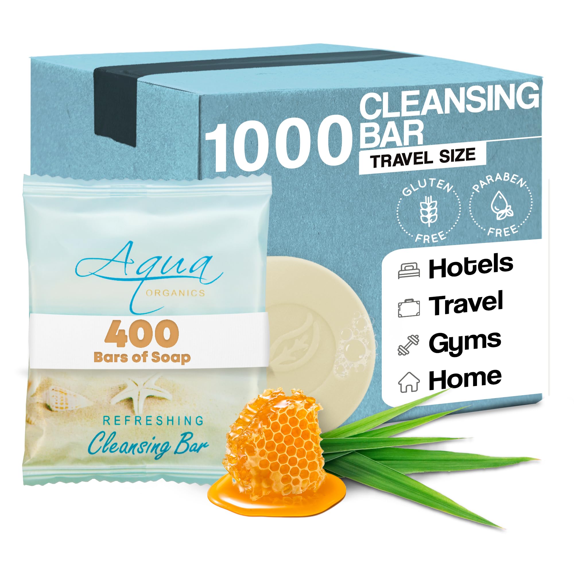 Travel Size Bar Soap 0.5 oz - Bulk Pack of 1000 for Hotels, Beaches & Gyms | Perfect for Hospitality Amenities, Guest Essentials & On-the-Go Use
