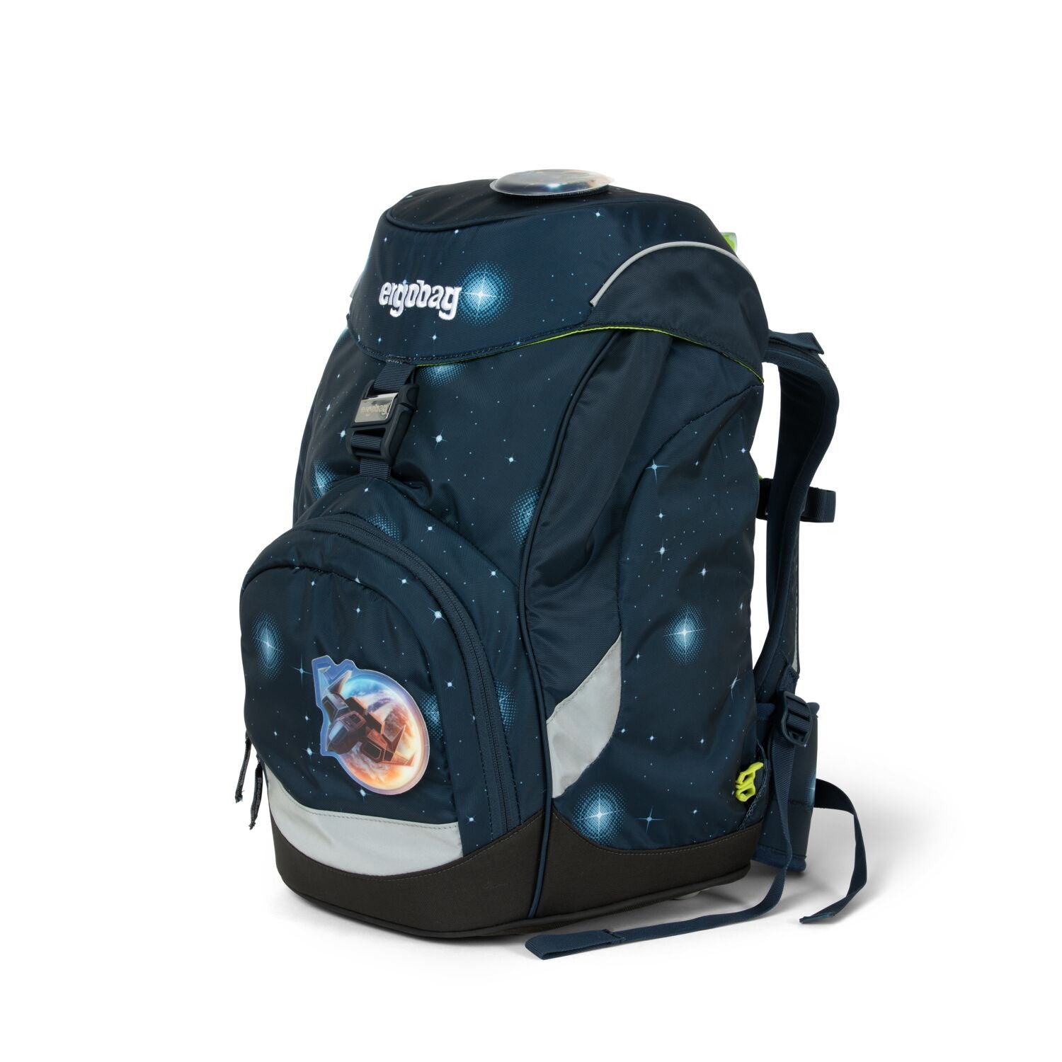 Ergobag Prime School Backpack - AtmosBear Galaxy Edition | Lightweight & Durable Kids Bookbag for School, Travel & Daily Use