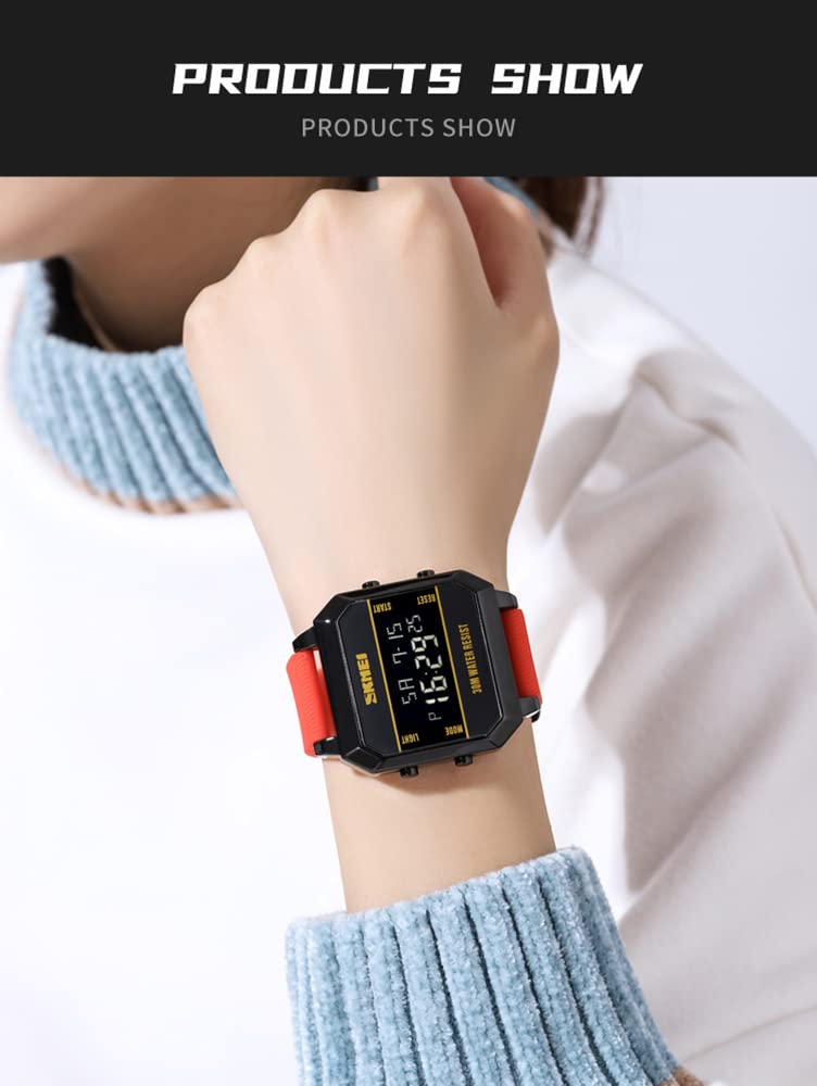 MASTOP Digital Sports Watch for Men and Women - Large Easy-to-Read Numbers, Waterproof, Countdown Timer - Perfect for Running, Swimming, Gym Workouts & Outdoor Activities