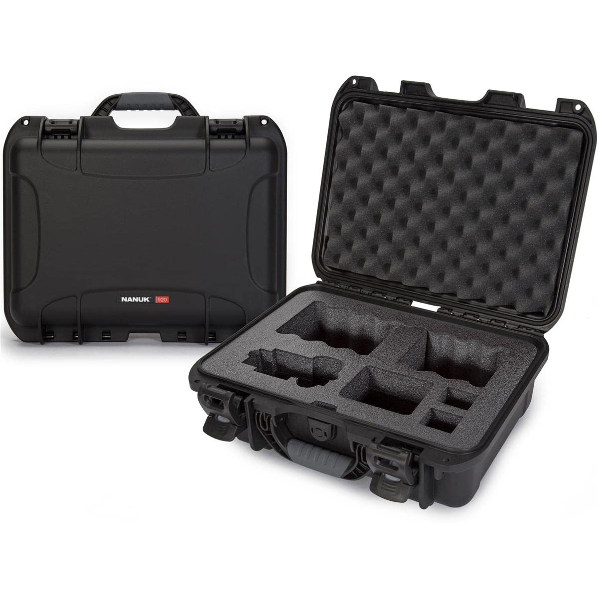 NANUK 920 Waterproof Hard Case with Custom Foam Insert - Shockproof Protective Case for Sony A7 Camera & DSLR Gear - Power Claw Latches, Travel & Outdoor Photography Equipment Storage (Black)
