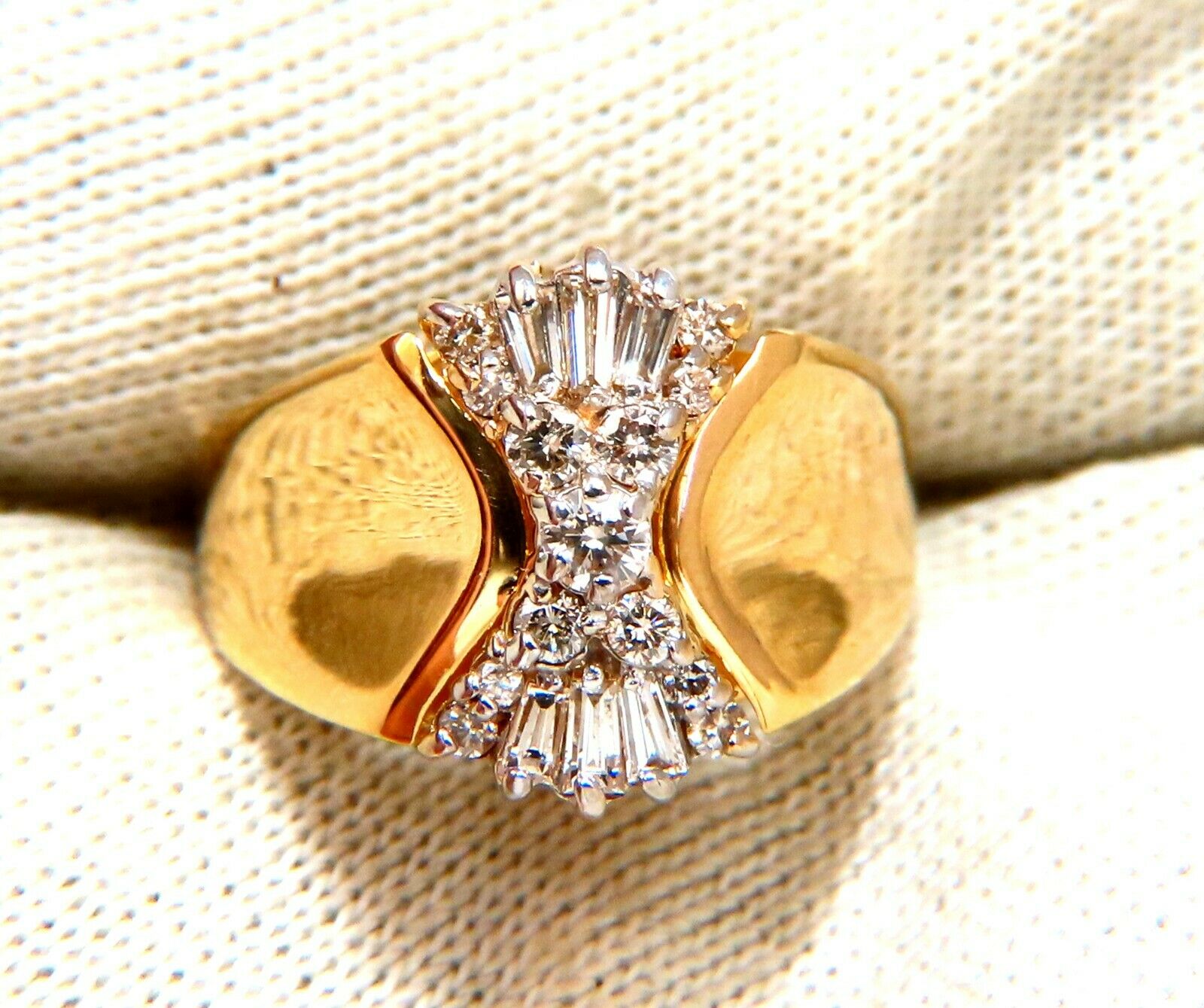 0.70ct Natural Diamond Vintage Shrimp Ring in 14K Gold - Elegant Antique Jewelry for Weddings, Anniversaries & Special Occasions