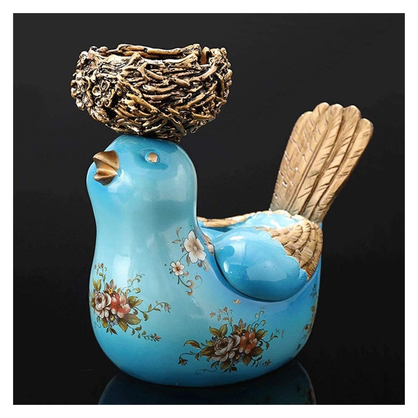 Creative Cartoon Bird Tissue Box Cover - Resin Jewelry & Key Holder with Nest Storage Tray | Cute Home Decor for Bedroom, Office, Bathroom | Multi-functional Tissue Paper Holder & Napkin Organizer