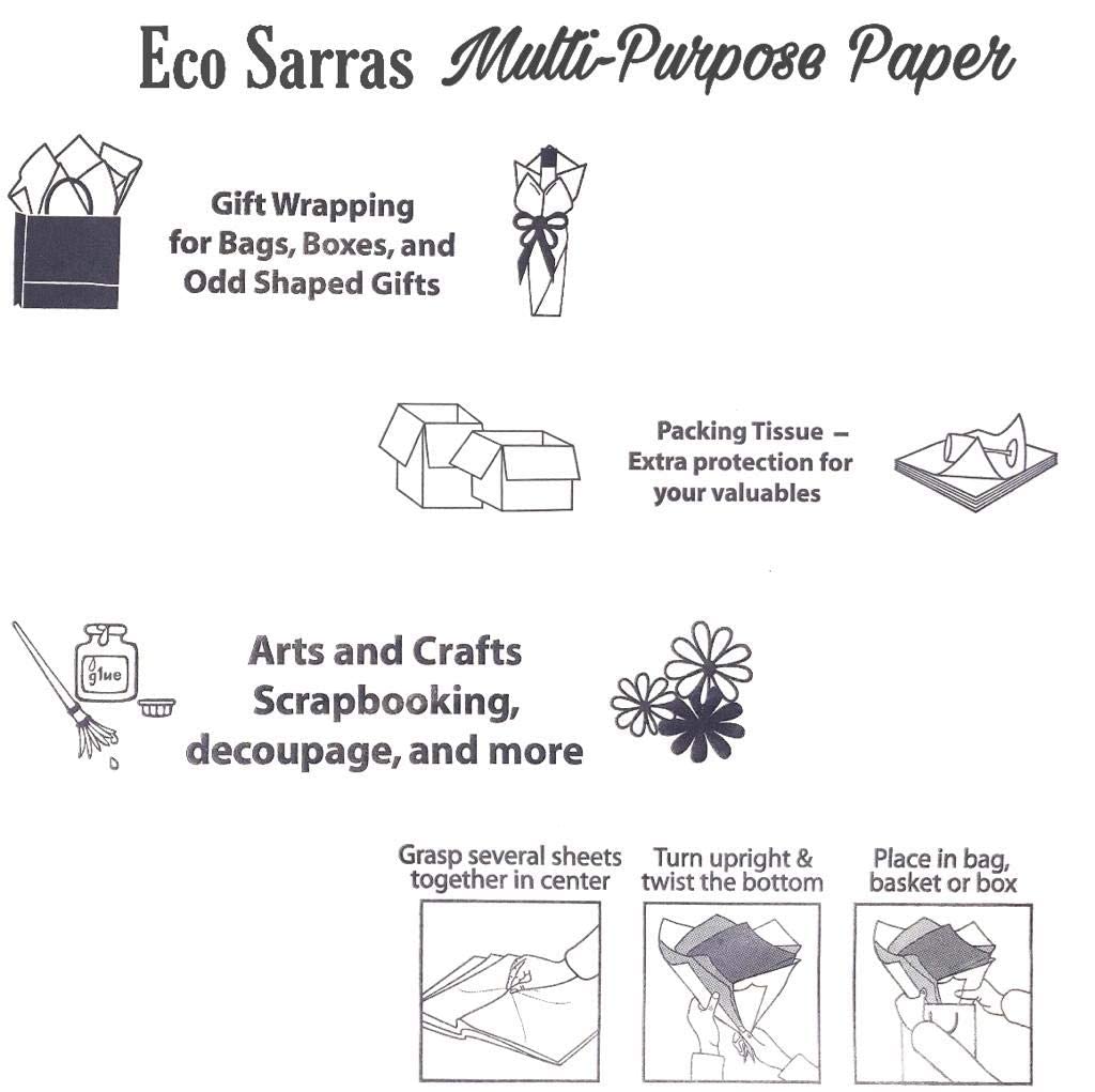 ECO SARRAS Peach Multi-Purpose Wrapping Paper - 20x26 Inches (30 Sheets) | Perfect for Gift Wrapping, Hampers, Arts & Crafts, DIY Projects, Flower Making & Clothing Packaging | Ideal for Birthdays, Weddings, Baby Showers & Home Decor