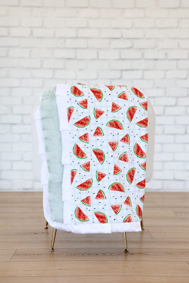 Soft and Cozy Watermelon Print Blanket - Summer Themed Throw for Picnics, Beach, and Outdoor Adventures