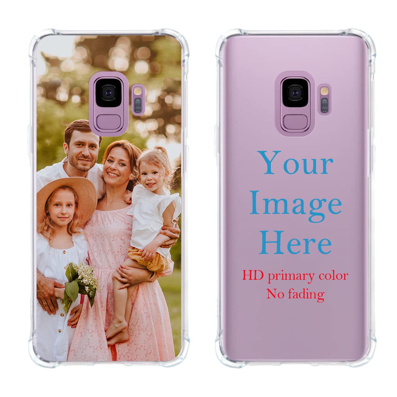 Custom Samsung Galaxy S9 Phone Case - Personalized Photo/Text/Name - Anti-Scratch Shock-Resistant Clear TPU Protective Cover - Perfect for Daily Use, Travel & Gifts