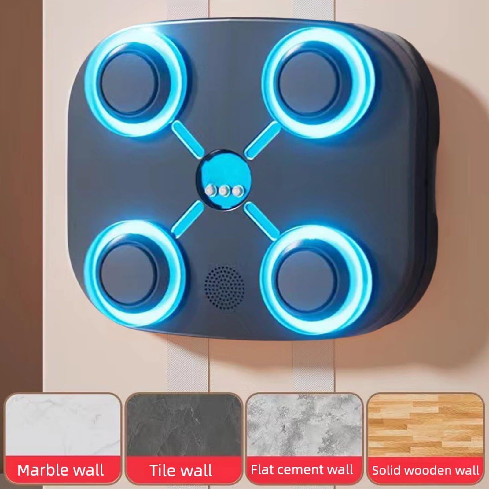 Smart Bluetooth Music Boxing Machine - LED Electronic Wall Mounted Trainer for Adults, Punching Target Workout Equipment - Perfect Gift for Men & Women | Home Gym & Stress Relief Workout