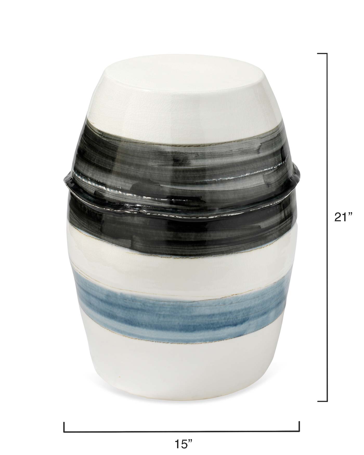 Modern Horizon Striped Side Table - Stylish End Table for Living Room, Bedroom, or Office - Perfect for Coffee, Books, and Decor