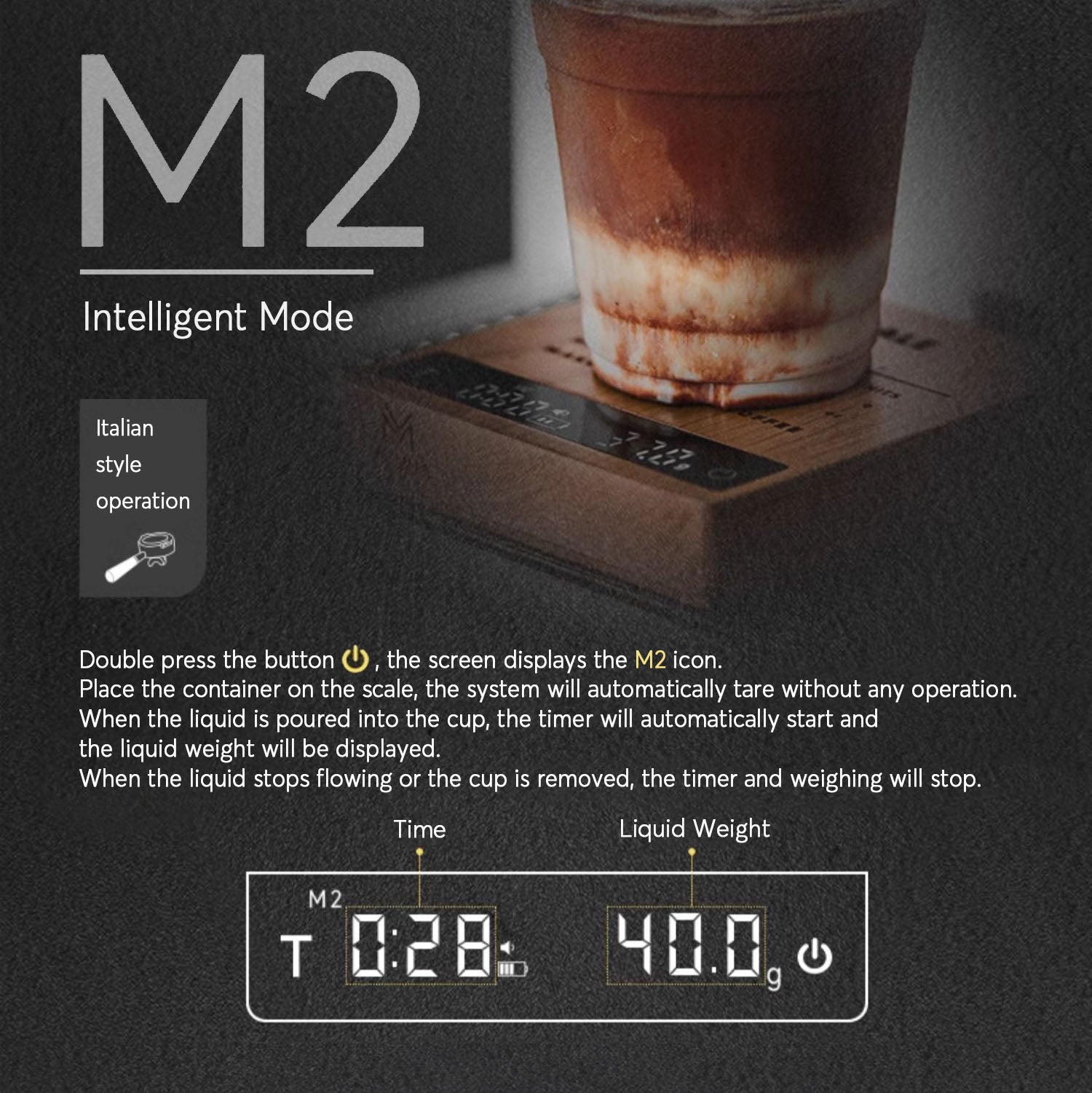 High Precision Digital Wooden Coffee Scale with Touch Sensor - Perfect for Pour Over, Espresso, and Home Brewing | MUVNA