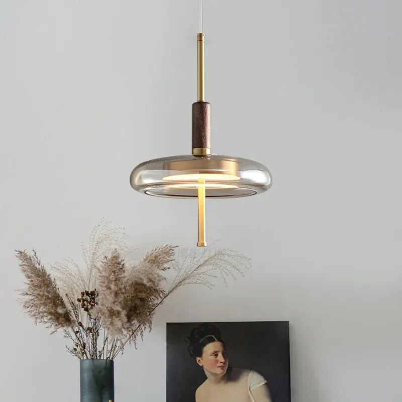 Nimbus Loft Modern Glass Pendant Light - Stylish Hanging Lamp for Kitchen Island, Dining Room, and Living Room Decor