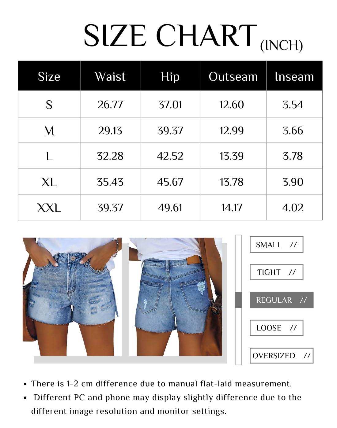 ZOLUCKY Women's Stretchy Ripped Denim Shorts - Mid Waist Casual Jean Shorts with Pockets for Summer | Perfect for Beach, Shopping & Outdoor Activities