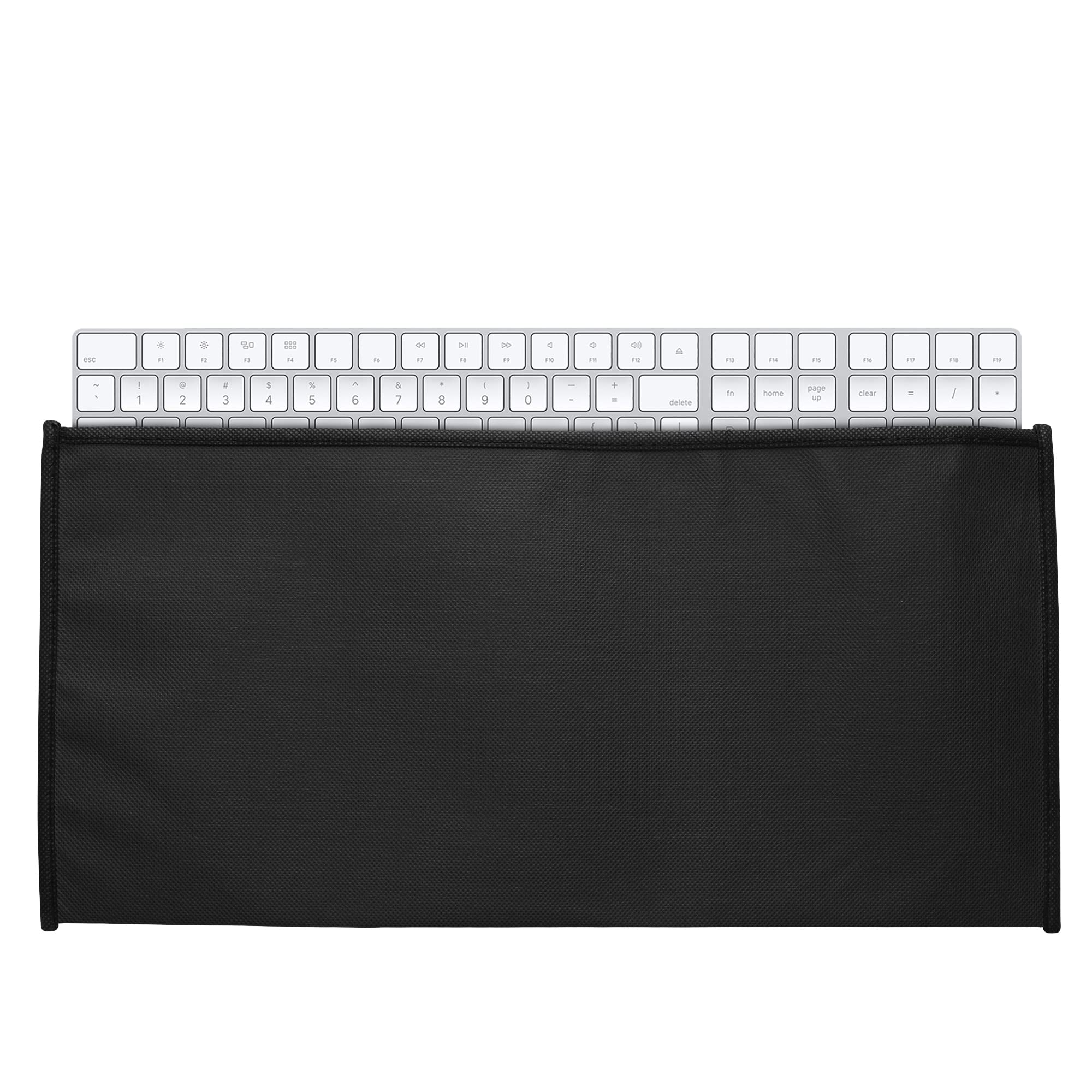 Universal Keyboard Dust Cover (M) - Black Fabric Protector for Computers & Office Use