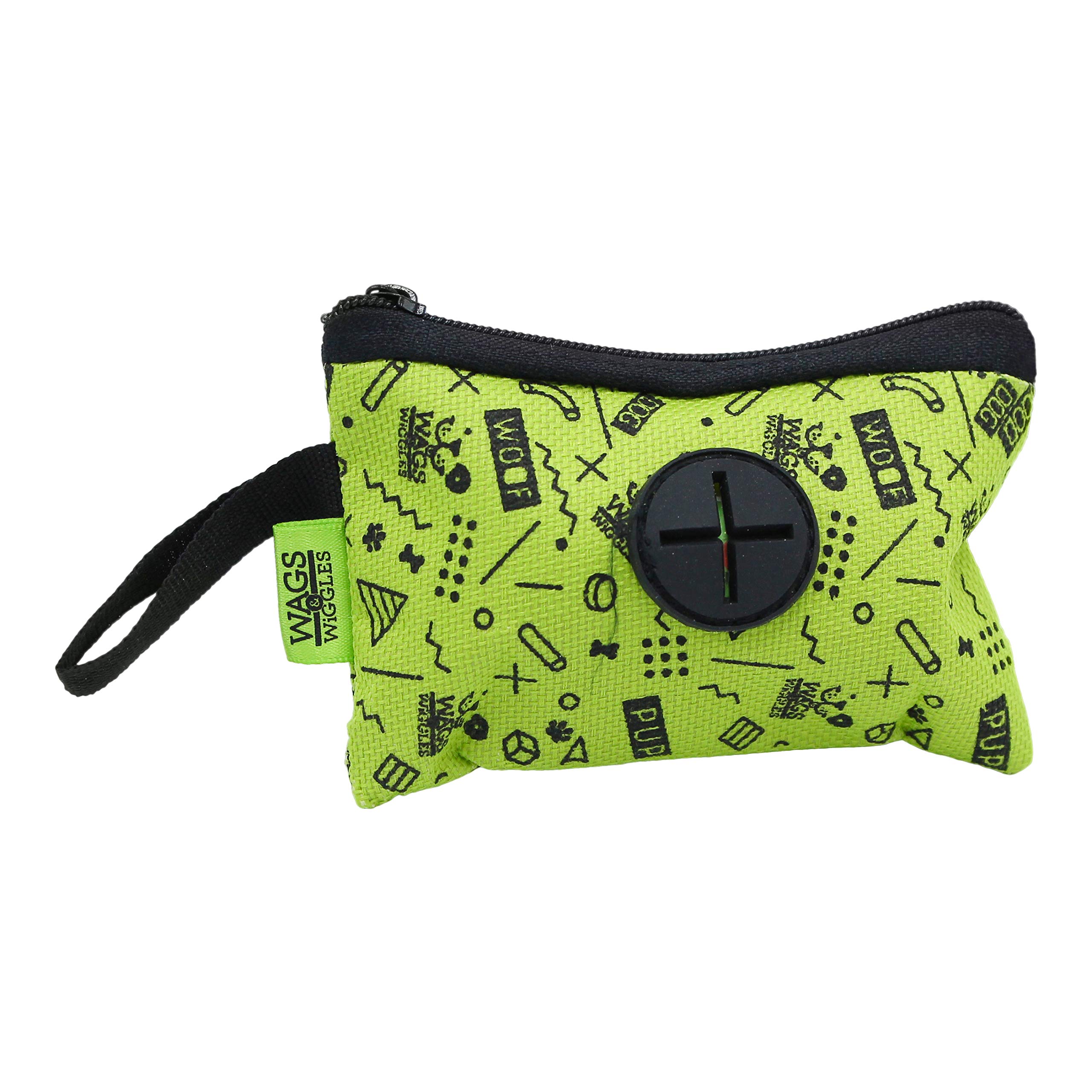 Wags & Wiggles Dog Waste Bag Dispenser with 30 Pineapple Scented Poop Bags | Leak-Proof & Durable Doggie Waste Bags | Compact & Adorable Dispenser for Walking, Hiking & Park Outings