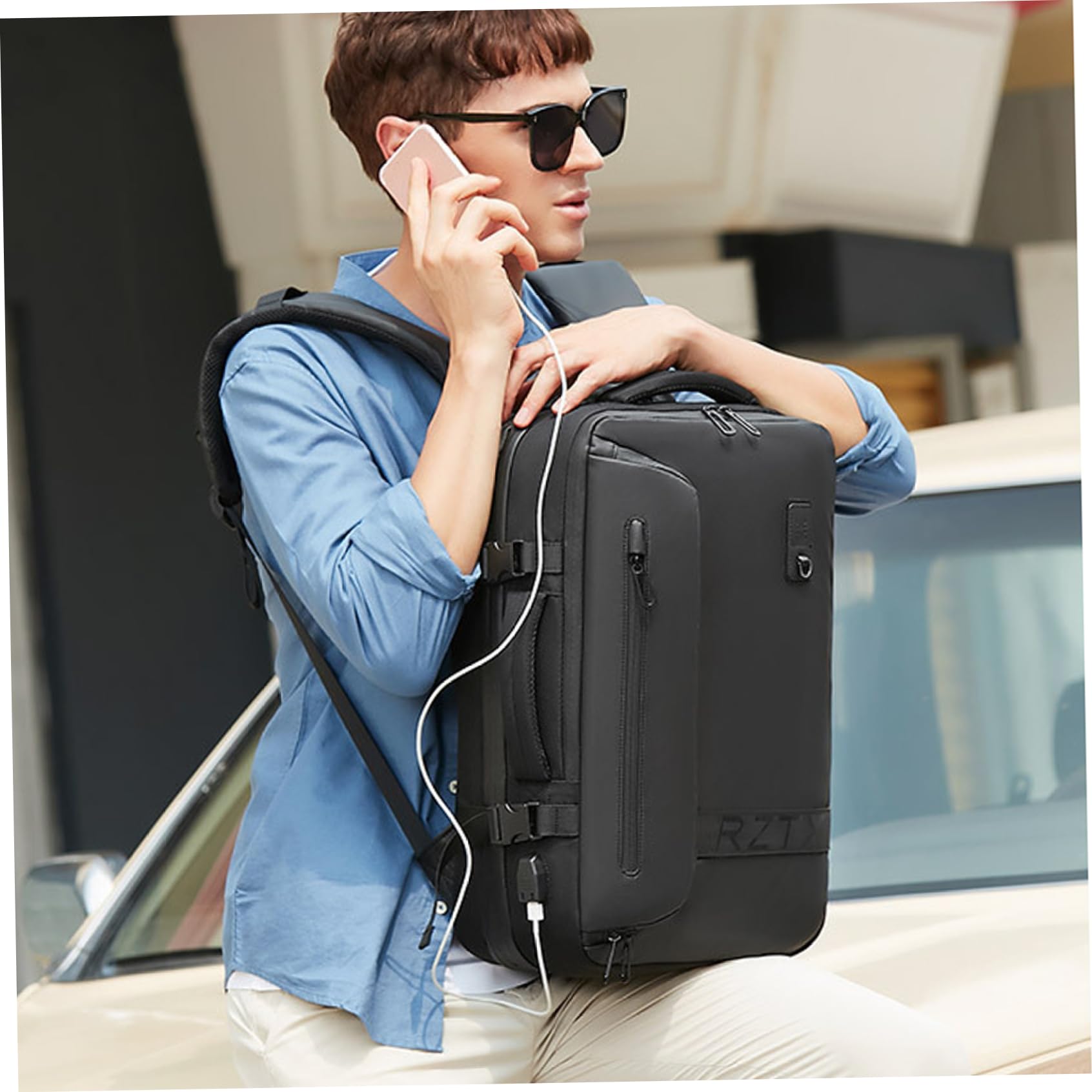 22L-45L Vacuum Compression Travel Backpack - Lightweight Carry On Luggage with Multiple Pockets for Airplane, Camping & Weekend Trips | Water-Resistant Cabin Bag for Men & Women
