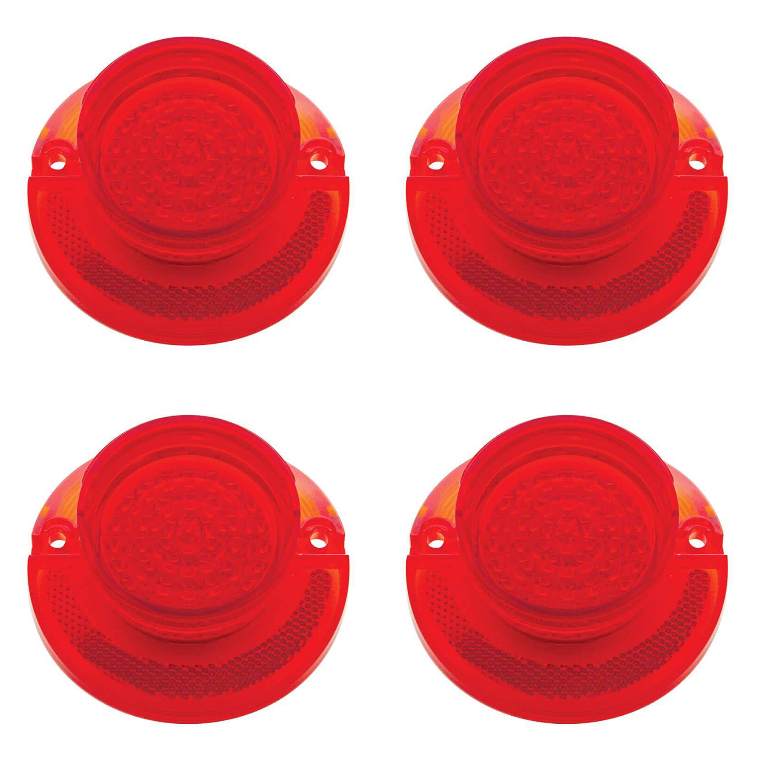 United Pacific CTL6401LED-4 LED Tail Light Lens Set for 1964 Chevy Impala - High Performance Replacement Lights for Classic Car Restoration & Night Driving Safety