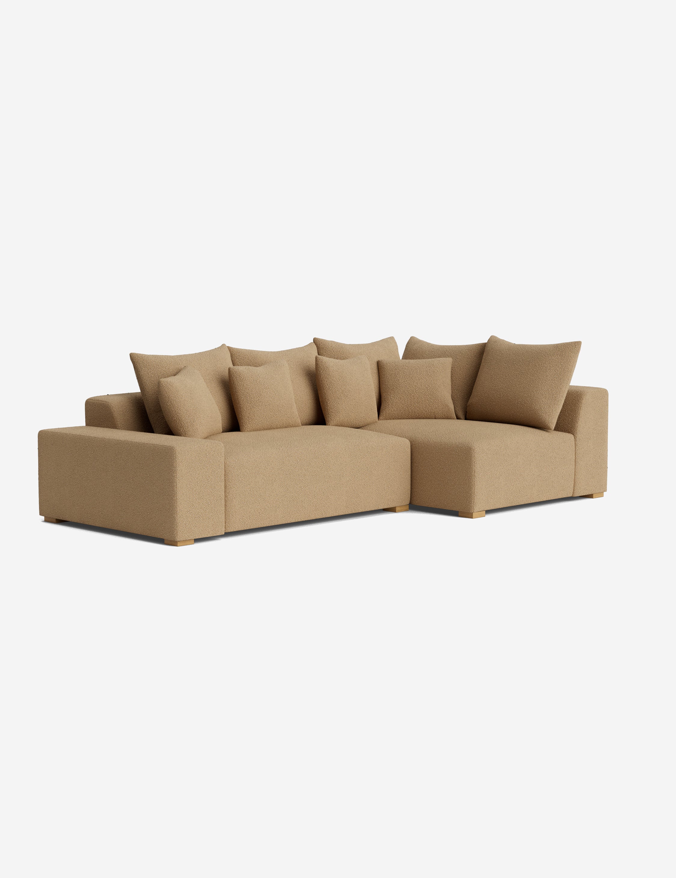 Modern Clayton Sectional Sofa with Reversible Chaise - Comfortable L-Shaped Couch for Living Room, Family Room & Home Theater - Soft Fabric Upholstery & Sturdy Wood Frame