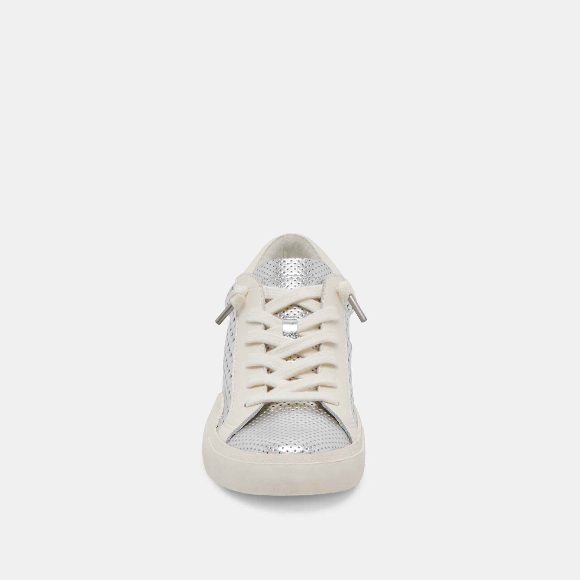 ZINA PERF 360 Sneakers - Silver Leather Women's Fashion Shoes for Running & Walking | Comfortable Lightweight Athletic Shoes for Gym, Workout & Daily Wear