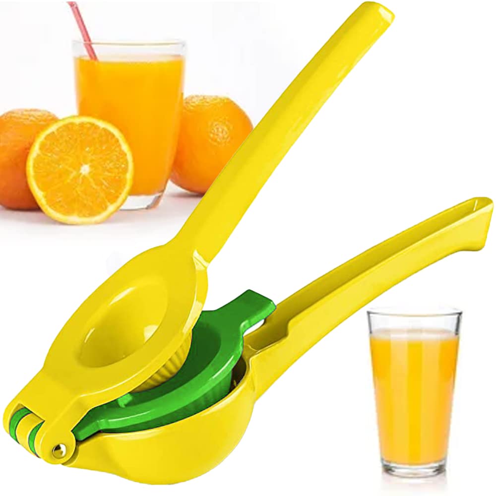 Premium Food Grade Stainless Steel Lemon Lime Squeezer - Heavy Duty Manual Citrus Press Juicer for Fresh Lemonade, Cocktails & Cooking - Detachable Hand Press Fruit Juicer for Kitchen, Bar & Restaurant Use