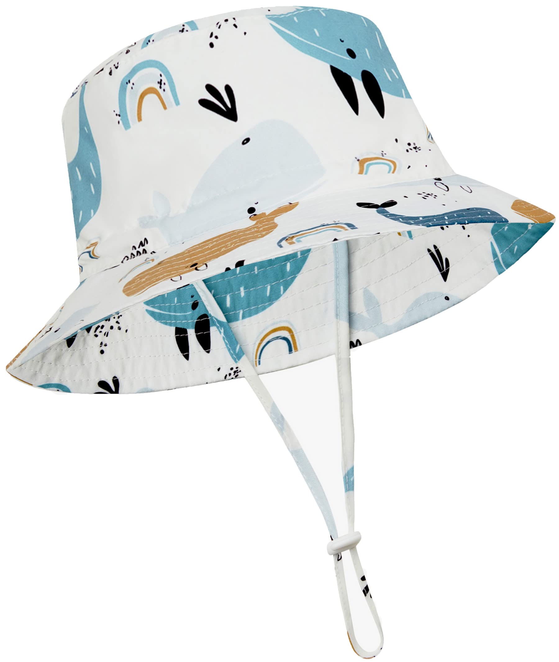 UPF 50+ Baby Sun Hat for Toddlers - Wide Brim Bucket Hat for Boys & Girls - UV Protection Summer Beach Hat for Outdoor Play, Swimming, Park & Travel